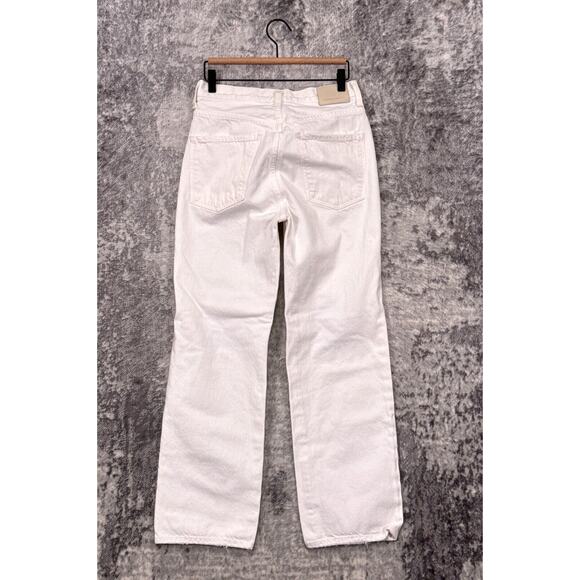 Citizens of Humanity Jeans 27 Womens Elle V Front White Denim Relax Straight - Picture 2 of 8